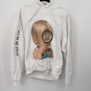 acme de la vie Unisex Adult Size 1 Large Hoodie Baby Face Korean Brand Hipster